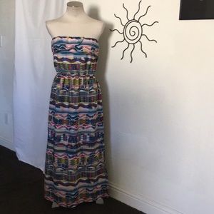 🌼Speed Control Tube Aztec Print Maxi Dress